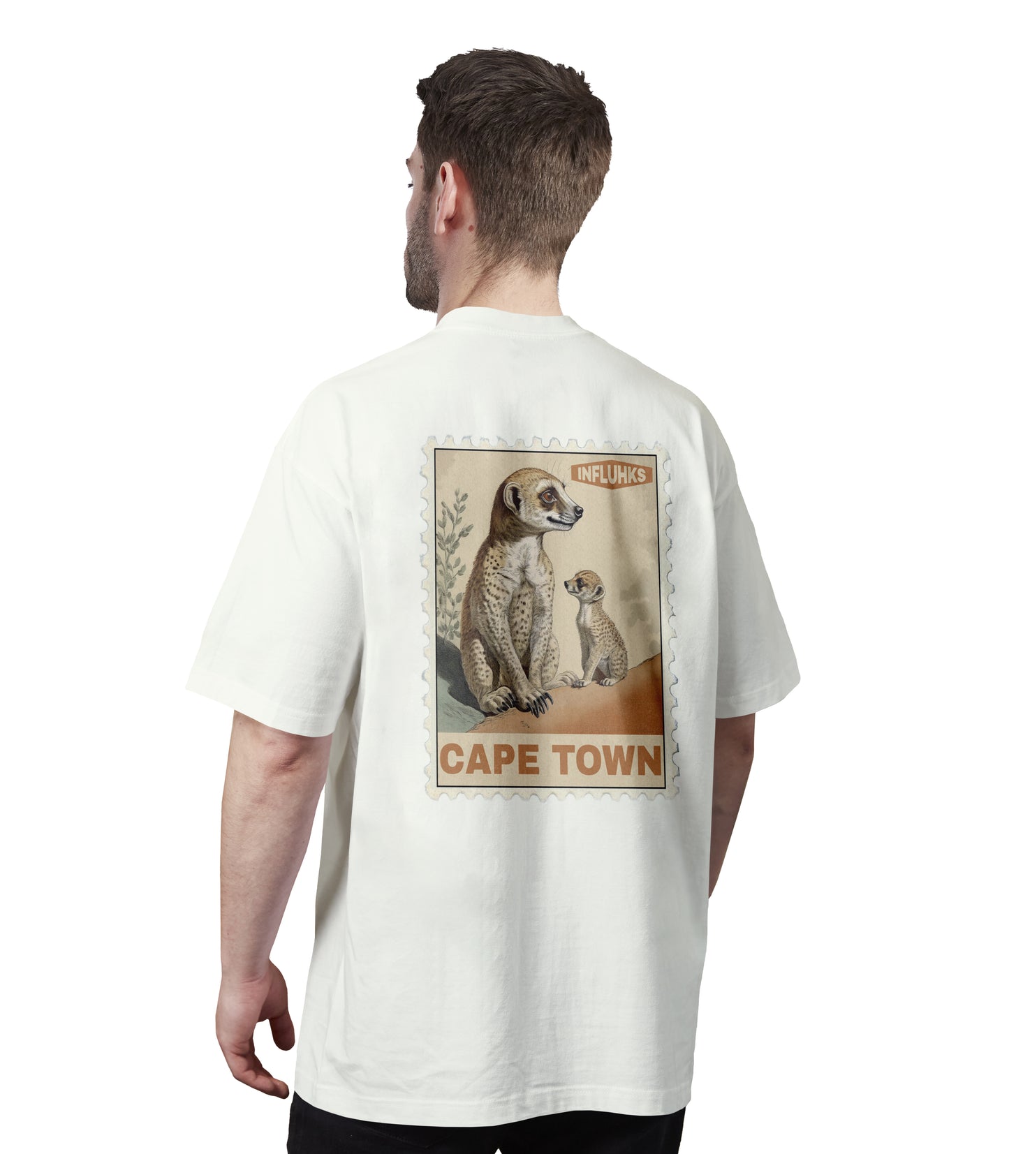 MEERKAT STAMP T-SHIRT CREAM