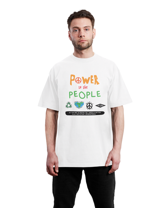 POWER TO THE PEOPLE T-SHIRT CREAM