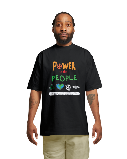 POWER TO THE PEOPLE T-SHIRT BLACK