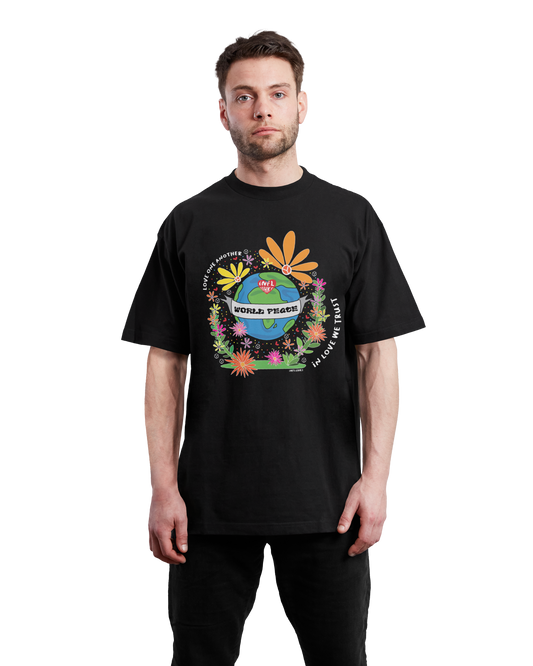 WORLD PEACE T-SHIRT BLACK