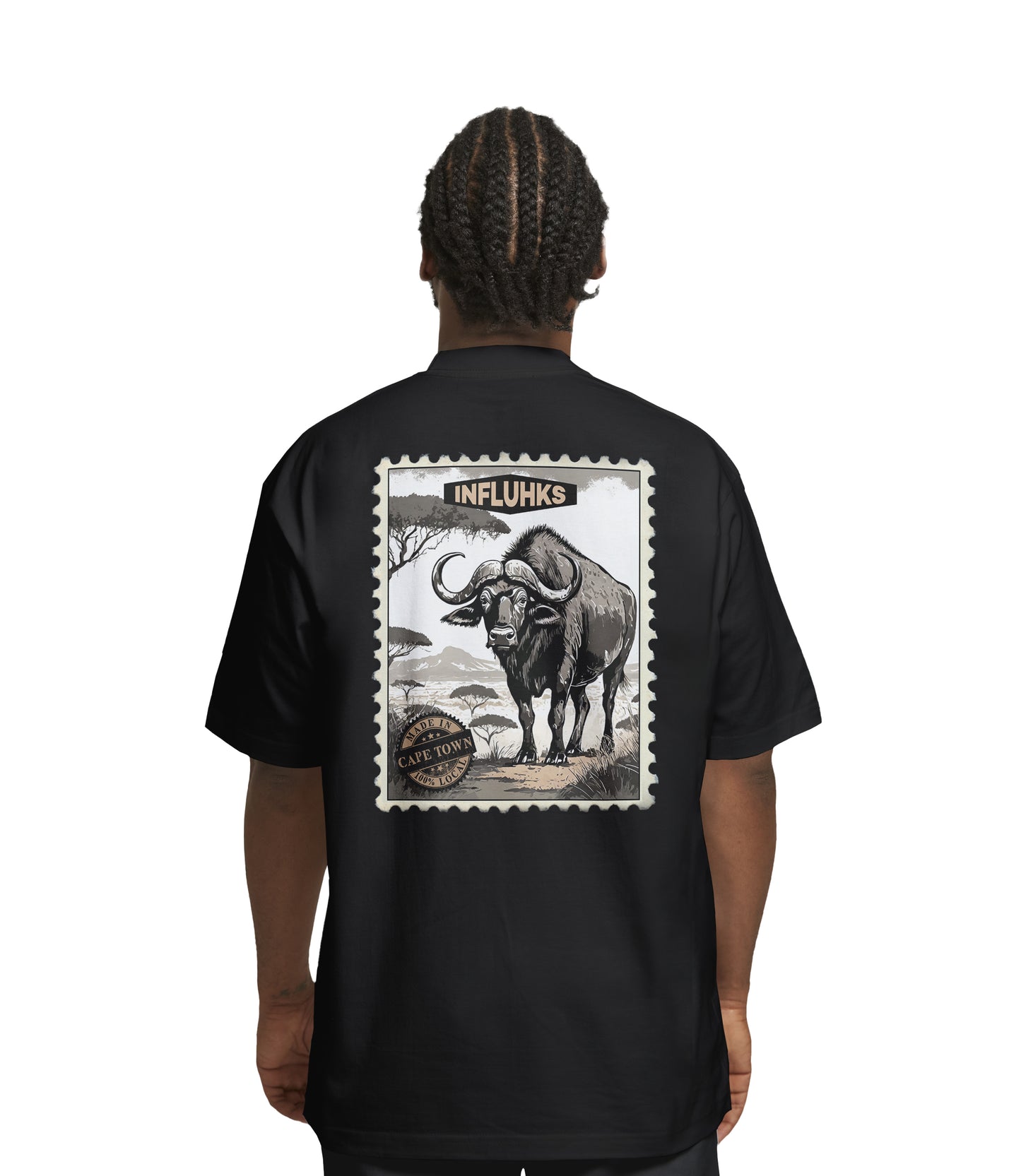 BUFFALO STAMP T-SHIRT BLACK