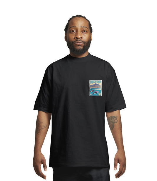 DOLPHINS STAMP T-SHIRT BLACK