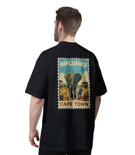 ELEPHANT STAMP T-SHIRT BLACK