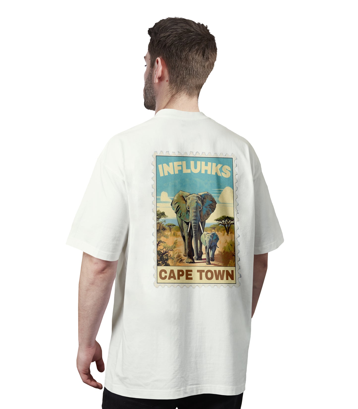 ELEPHANT STAMP T-SHIRT CREAM