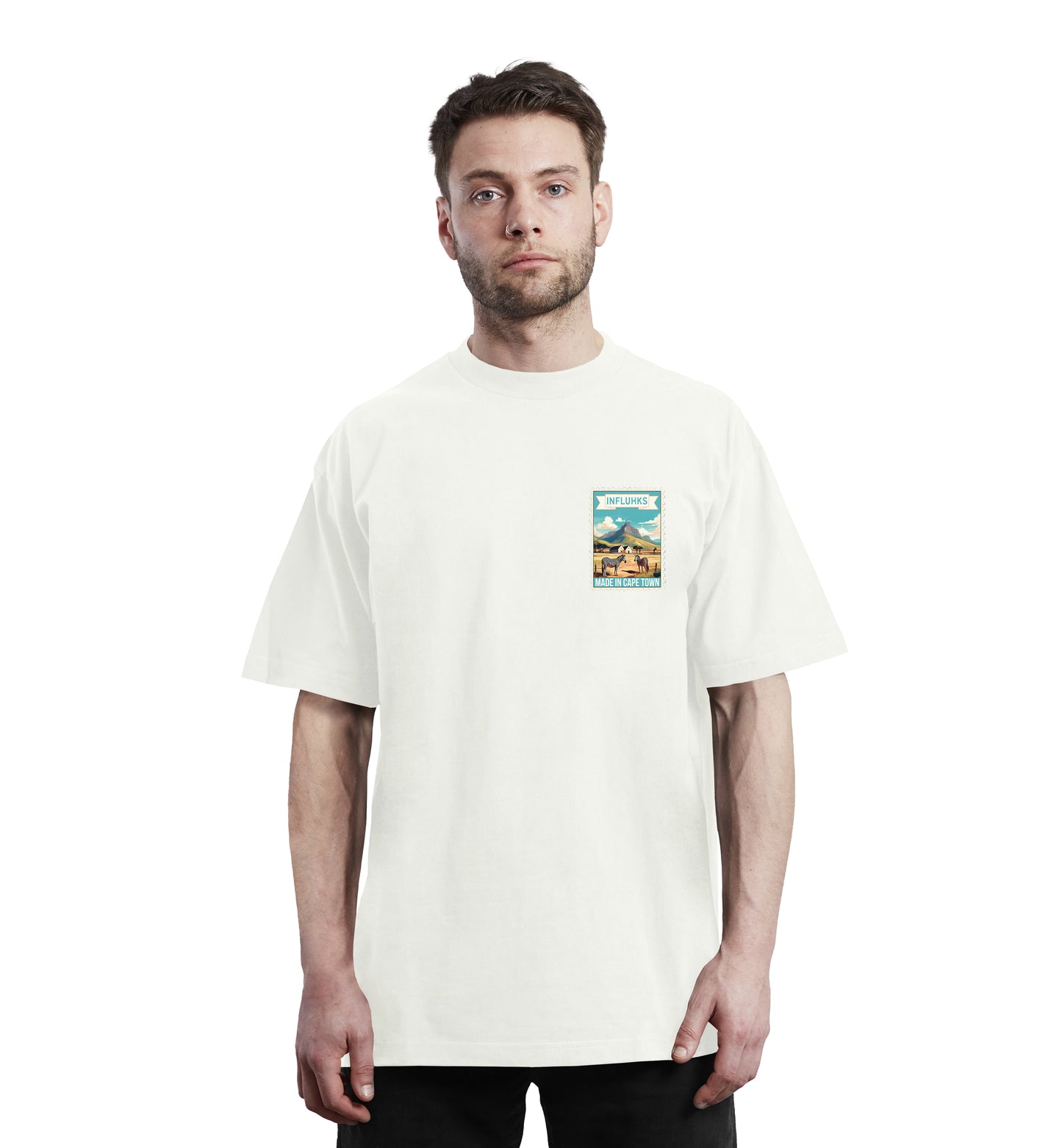 ZEBRAS STAMP T-SHIRT CREAM