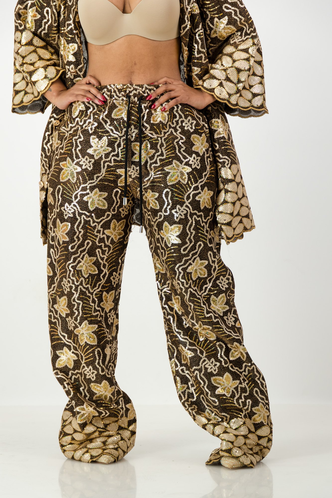Golden Mosaic Luxe Sequin Trousers 4