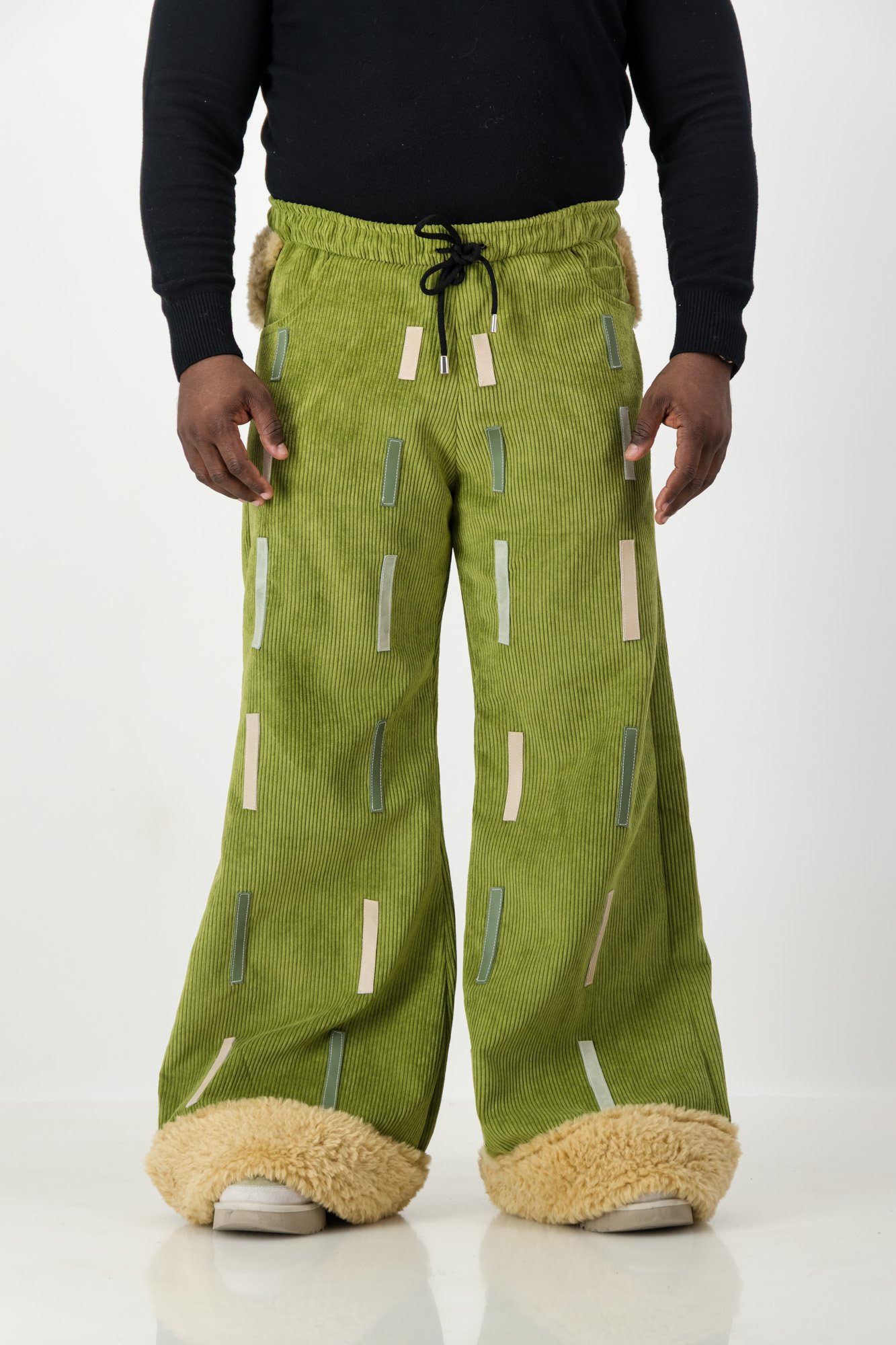 Verdant Sherpa Wide-Leg Trousers