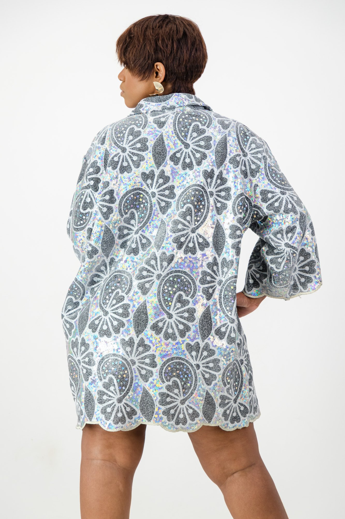 Galaxy Bloom Sequin Romper. 3