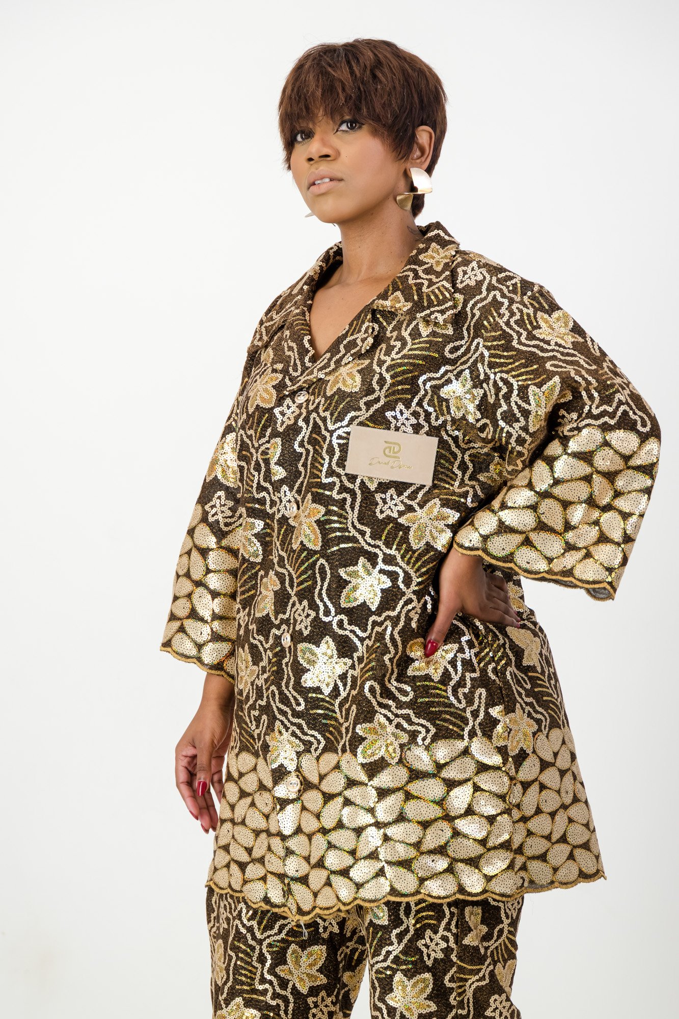 Golden Mosaic Luxe Sequin Shirt 4