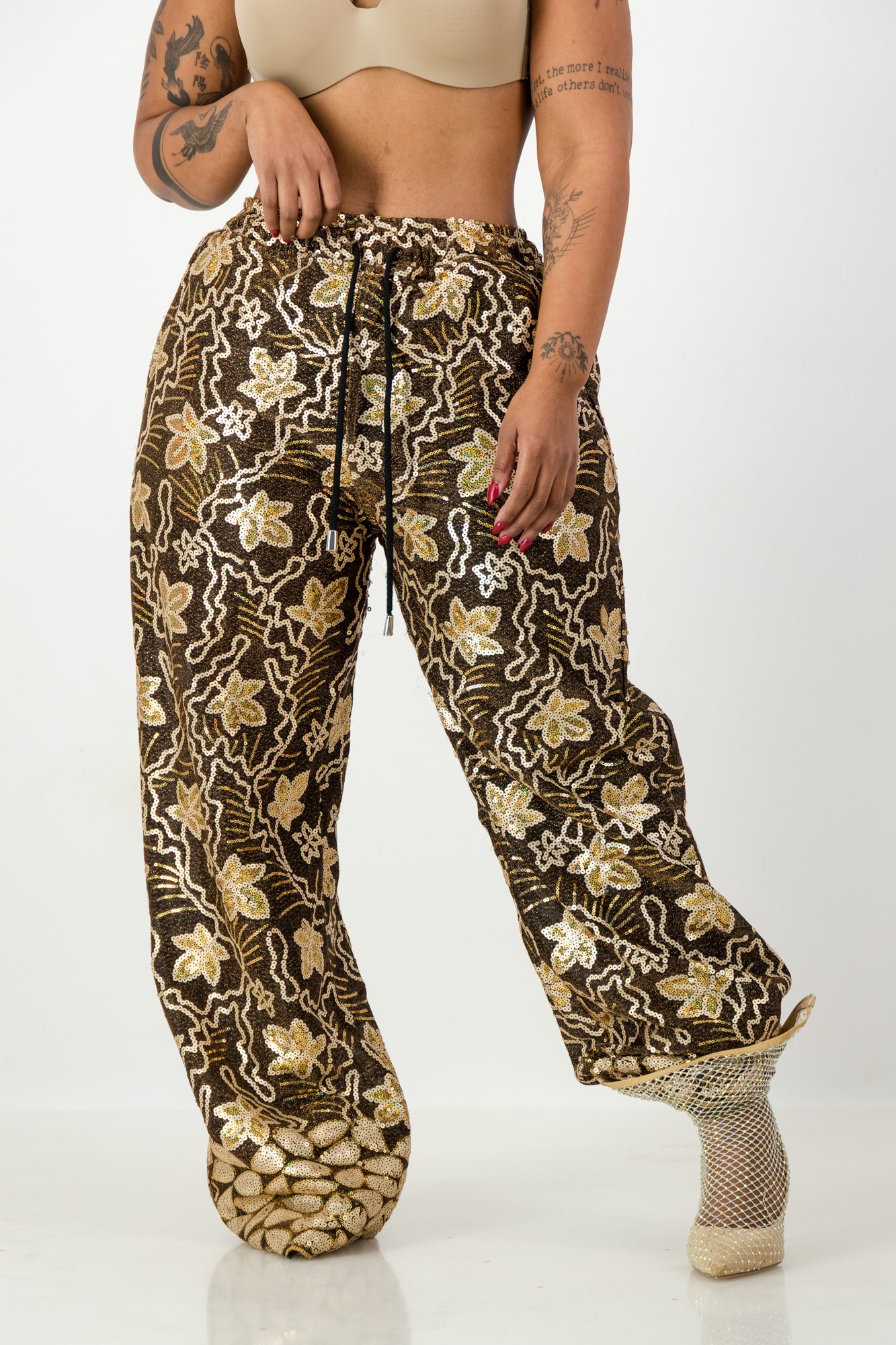 Golden Mosaic Luxe Sequin Trousers