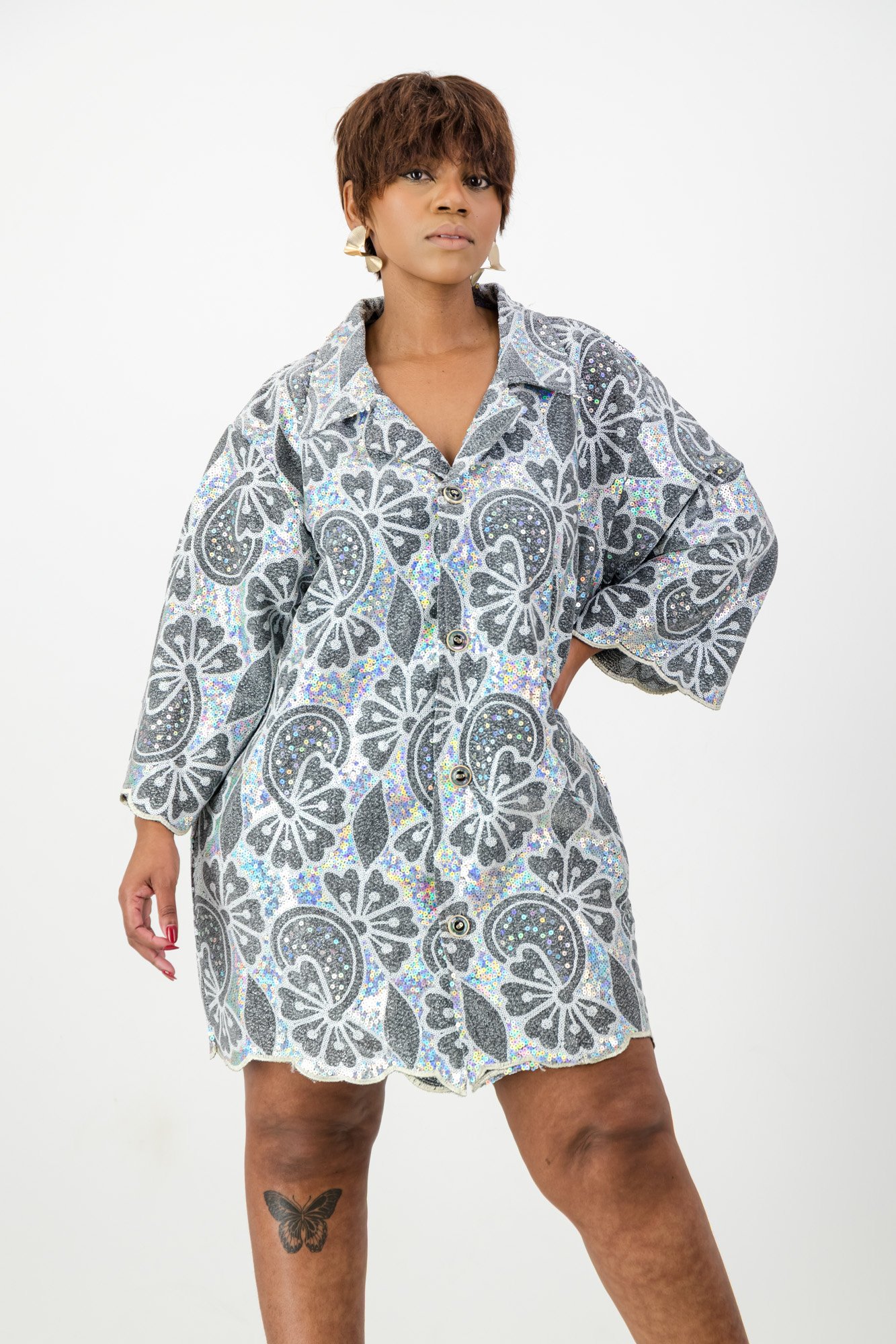 Galaxy Bloom Sequin Romper. 5