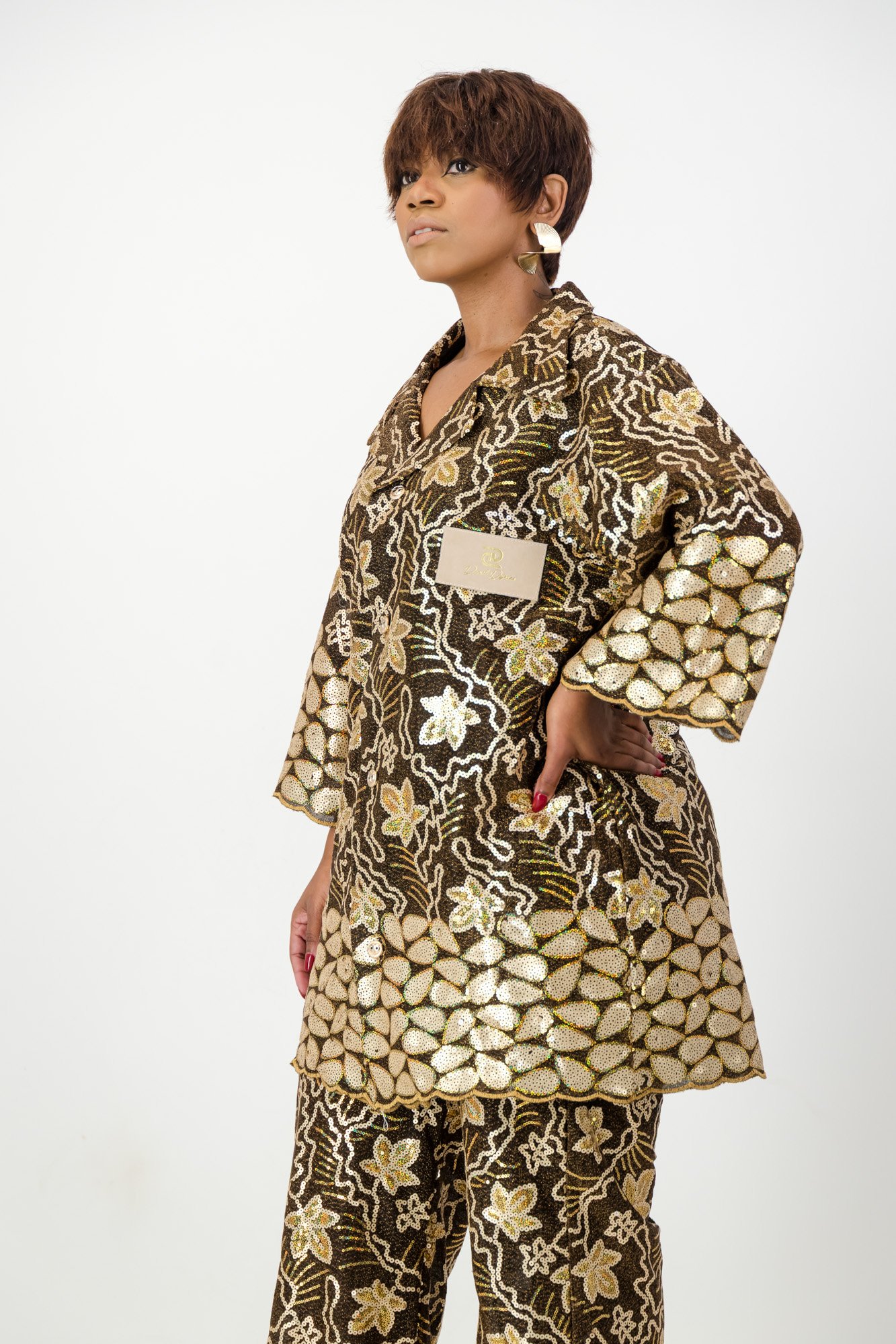 Golden Mosaic Luxe Sequin Shirt 3